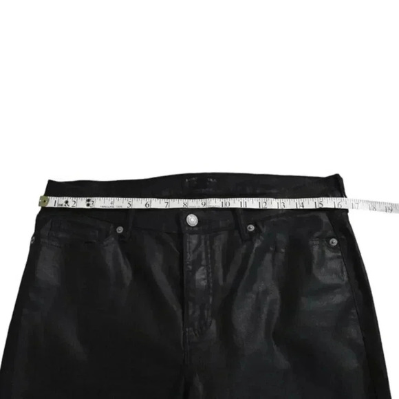 Banana Republic Factory  Mid Rise Coated Skinny Jeans Black Size 31 - Picture 9 of 11